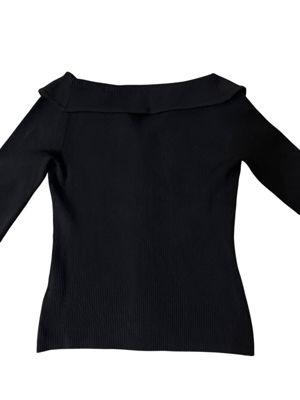 Belldini Black Zip Sweater Womens M Sequin Trim Stretch Used - Picture 5 of 12